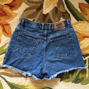 High waisted denim shorts